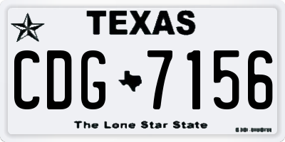 TX license plate CDG7156
