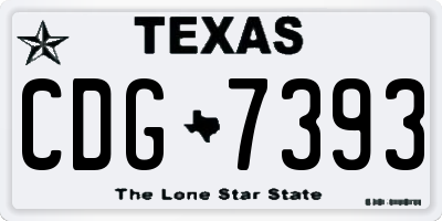 TX license plate CDG7393