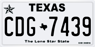 TX license plate CDG7439
