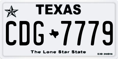 TX license plate CDG7779