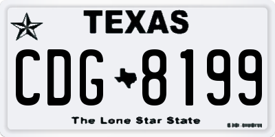TX license plate CDG8199