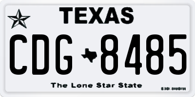 TX license plate CDG8485