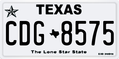 TX license plate CDG8575