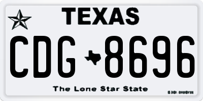 TX license plate CDG8696