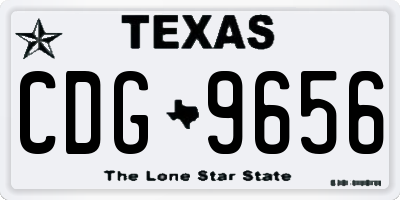 TX license plate CDG9656