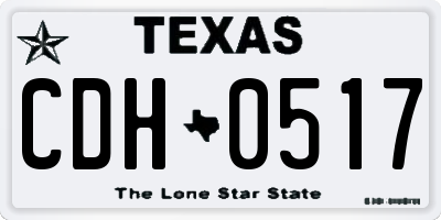 TX license plate CDH0517