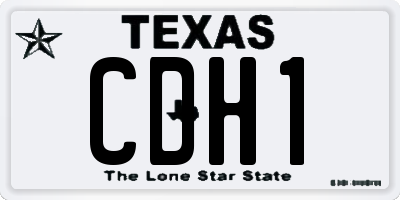 TX license plate CDH1