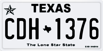 TX license plate CDH1376