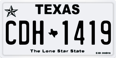 TX license plate CDH1419