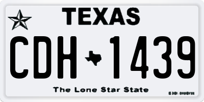TX license plate CDH1439