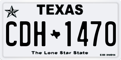 TX license plate CDH1470