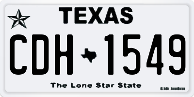 TX license plate CDH1549