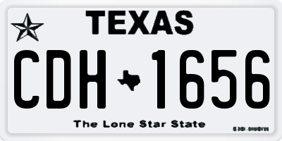 TX license plate CDH1656
