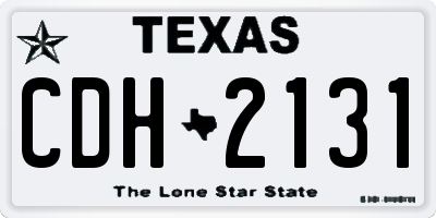 TX license plate CDH2131