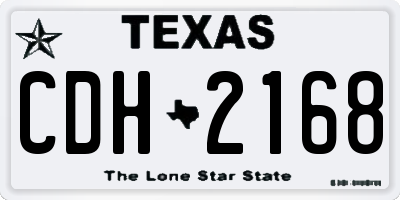 TX license plate CDH2168