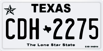 TX license plate CDH2275