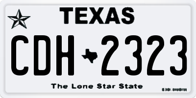 TX license plate CDH2323