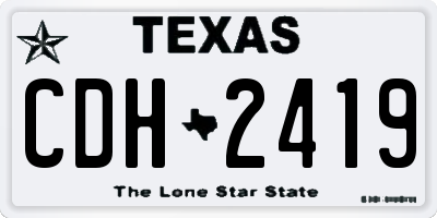 TX license plate CDH2419