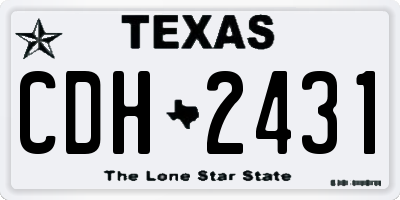TX license plate CDH2431