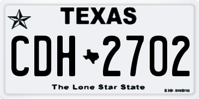 TX license plate CDH2702