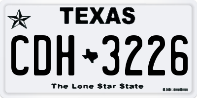 TX license plate CDH3226