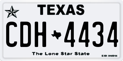 TX license plate CDH4434