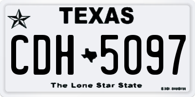 TX license plate CDH5097