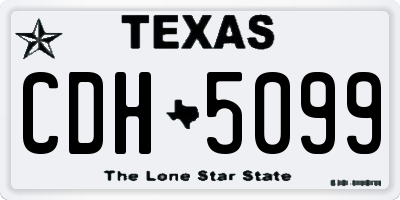 TX license plate CDH5099