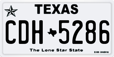 TX license plate CDH5286