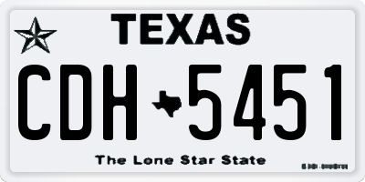 TX license plate CDH5451