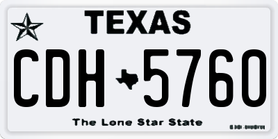 TX license plate CDH5760