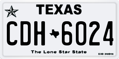TX license plate CDH6024