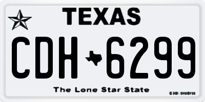 TX license plate CDH6299