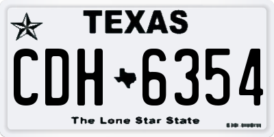 TX license plate CDH6354