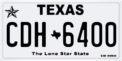 TX license plate CDH6400