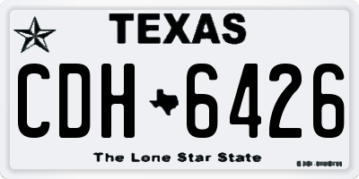 TX license plate CDH6426