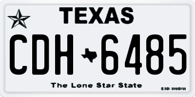 TX license plate CDH6485