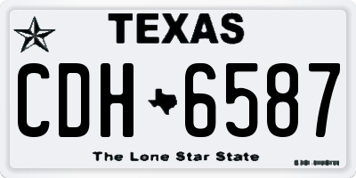 TX license plate CDH6587