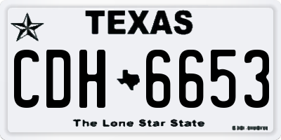 TX license plate CDH6653