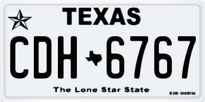 TX license plate CDH6767