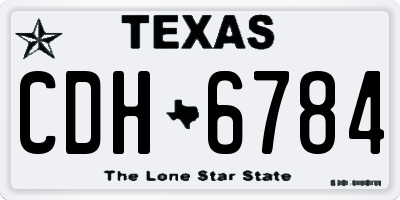 TX license plate CDH6784