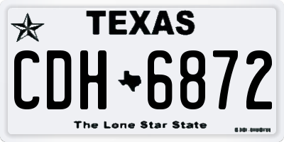 TX license plate CDH6872