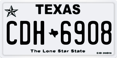 TX license plate CDH6908