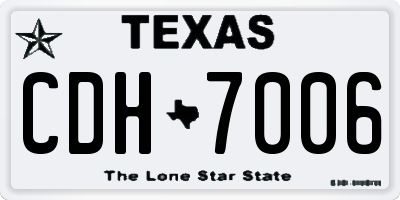 TX license plate CDH7006