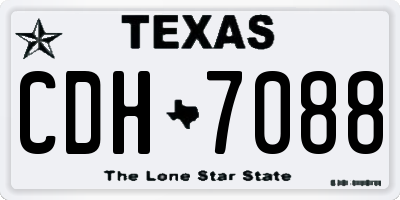 TX license plate CDH7088