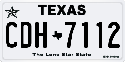 TX license plate CDH7112