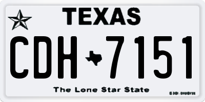 TX license plate CDH7151