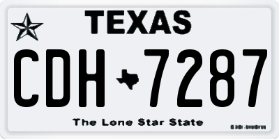 TX license plate CDH7287