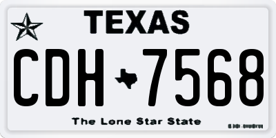TX license plate CDH7568