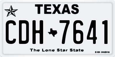 TX license plate CDH7641